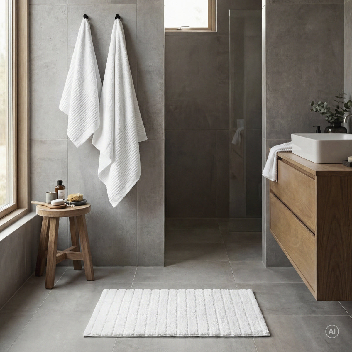 Classic Towel & Bathmat Set
