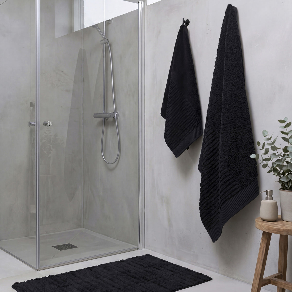 Classic Towel & Bathmat Set