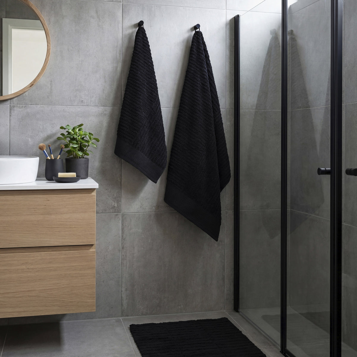 Classic Towel & Bathmat Set